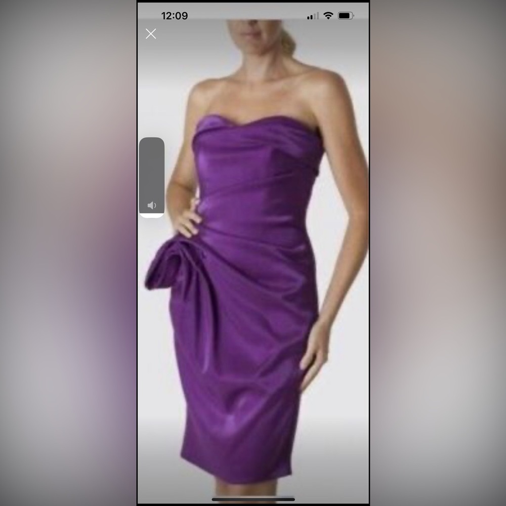 JS collections cocktail strapless dress